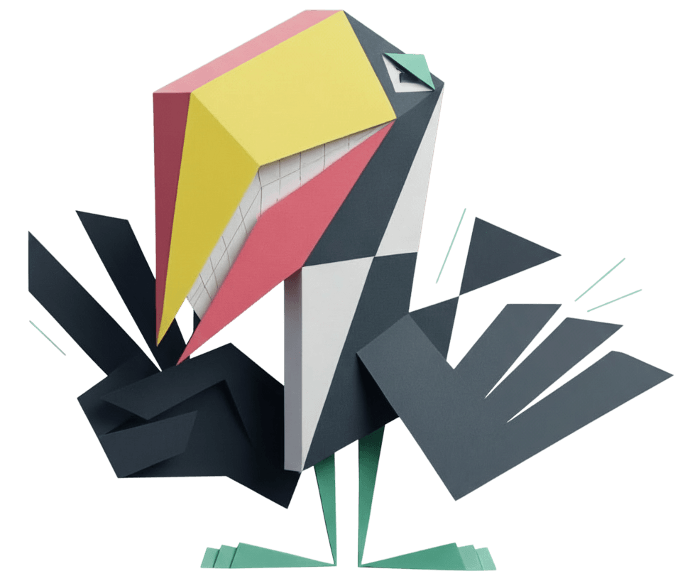 Neon Wood mascot celebrating promotions
